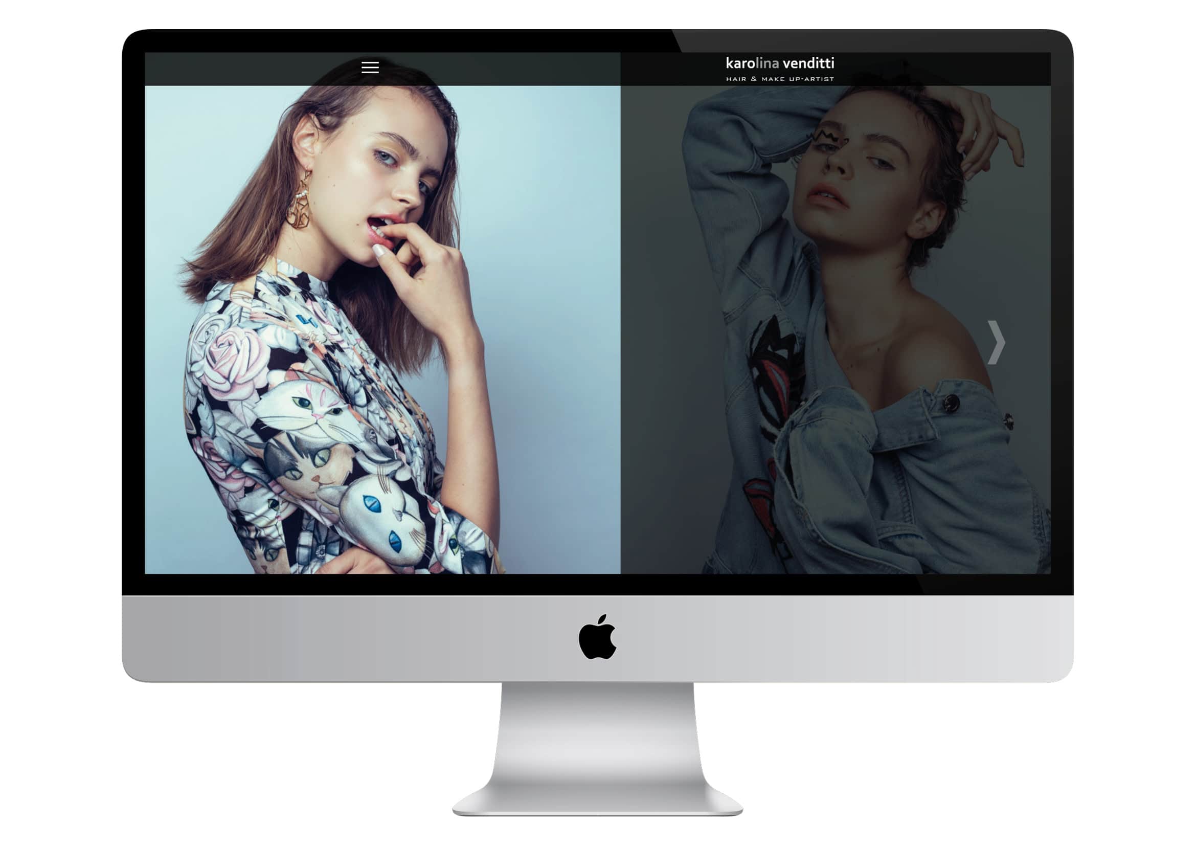 Webdesign und Programmierung Homepage für Visagistin Karolina Venditti Hair & Make Up-Artist “Professional Styling” durch Webdesigner Ronald Wissler