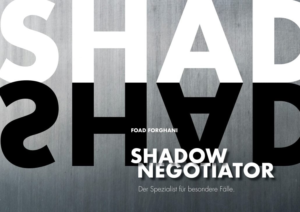 Foad Forghani Buchcover-Design für Shadow Negotiator des Autors Foad Forghani