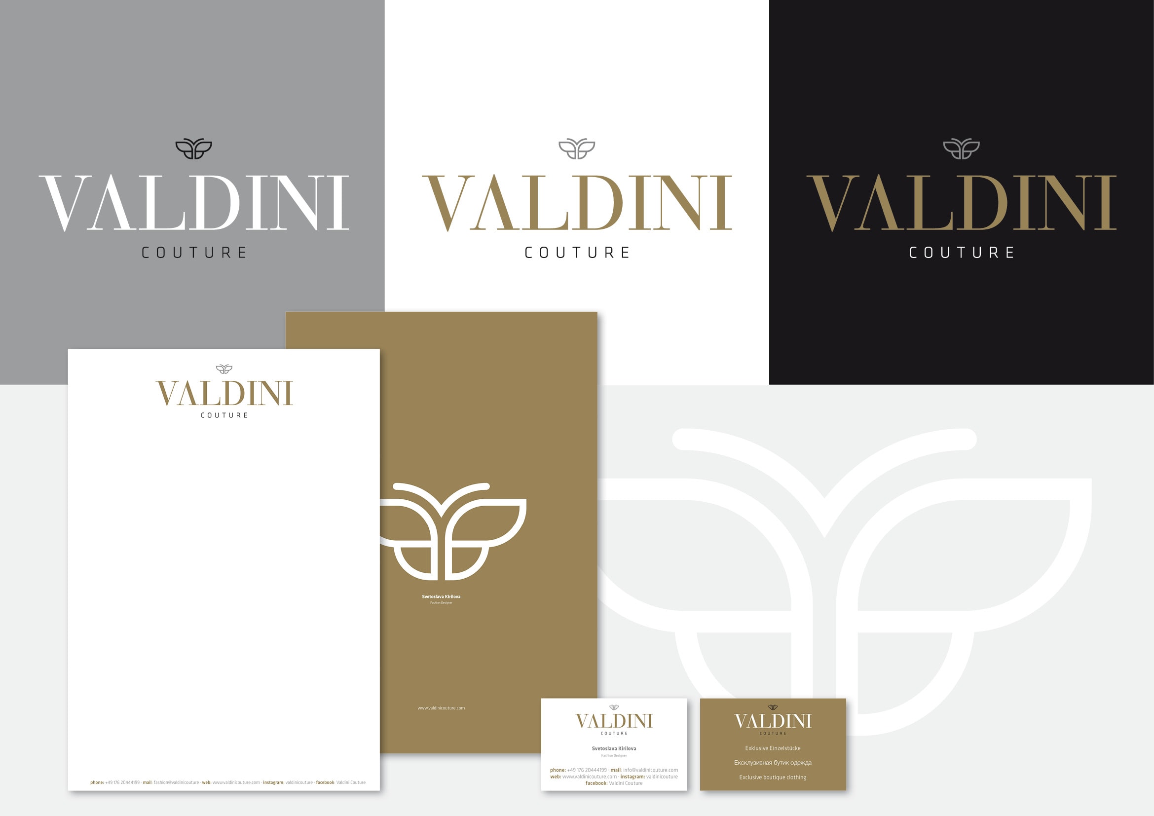 Corporate Design und Logo-Entwicklung für Valdini Couture