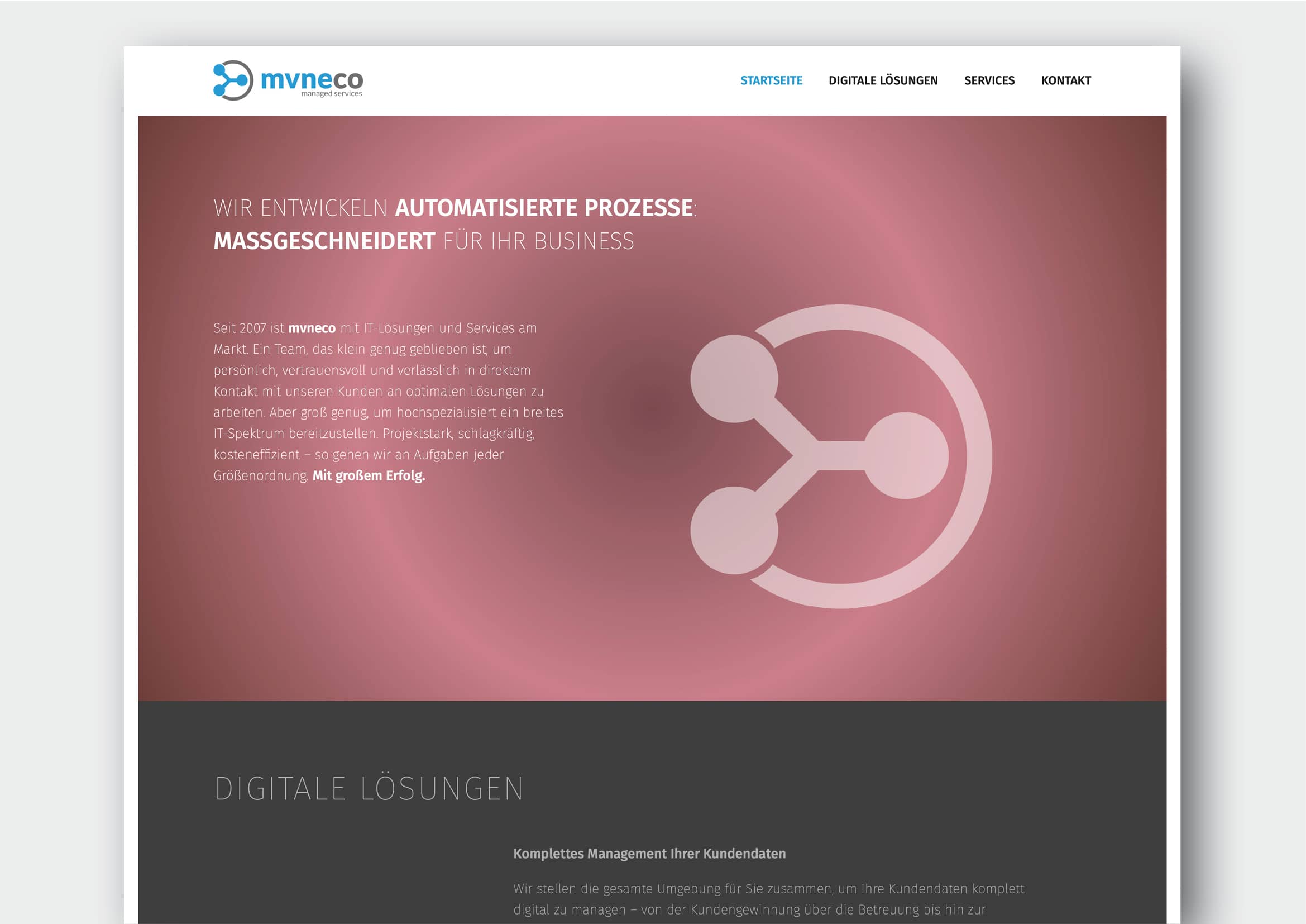 Website Relaunch für Digitalisierungsunternehmen mvneco GmbH durch Ronald Wissler Visuelle Kommunikation