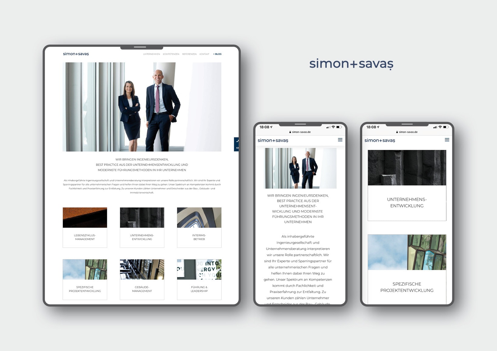Corporate Design und Homepage Entwicklung für Ingenieurgesellschaft und Unternehmensberatung Dr. Simon + Savaş Ingenieurgesellschaft mbH