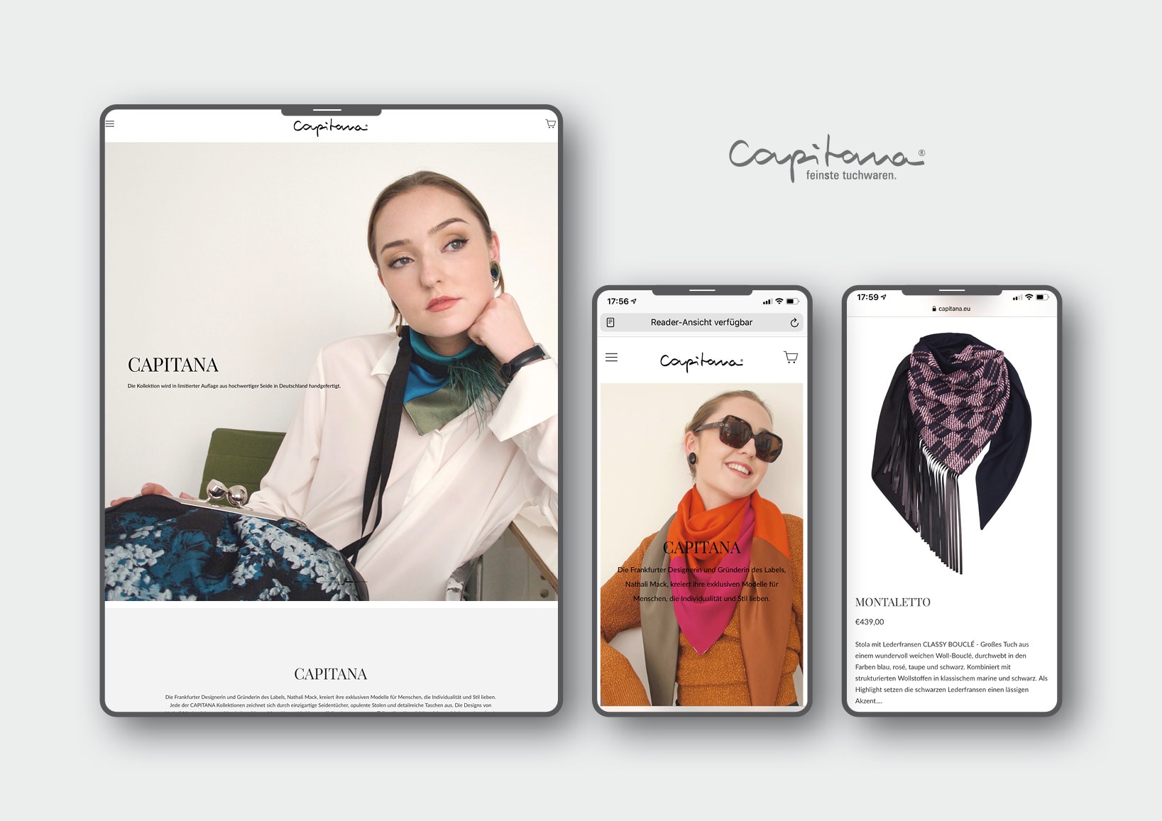 Webdesign und Erstellung innovativer Onlineshop für luxuriöse Mode-Accessoires durch Webdesigner Ronald Wissler aus Frankfurt am Main