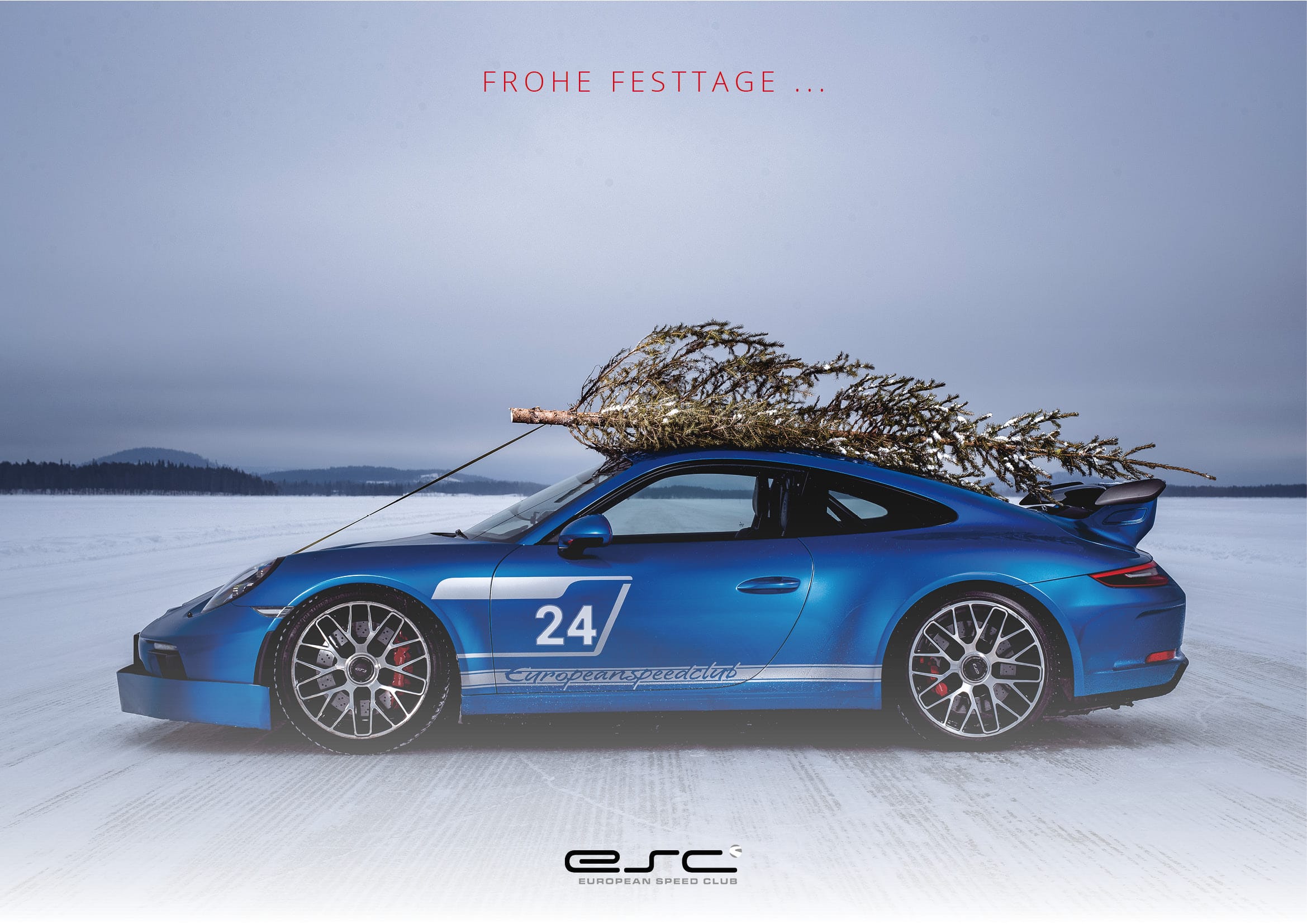 Gestaltung Weihnachtskarte für European Speed Club durch Grafikdesigner Ronald Wissler Frankfurt am Main