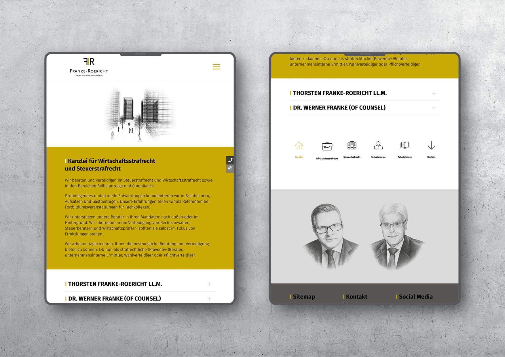 Webdesign und Programmierung Homepage für Kanzlei für Wirtschaftsstrafrecht, Steuerstrafrecht und Crypto Crime